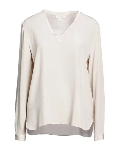 Antonelli Woman Top Light Grey Size 8 Silk, Elastane In White