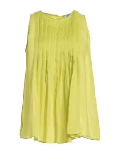 Antonelli Woman Top Lime Green Size 6 Ramie