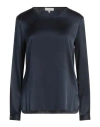 Antonelli Woman Top Midnight Blue Size 4 Silk, Elastane