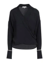 Antonelli Woman Top Midnight Blue Size 10 Silk, Acetate In Blue