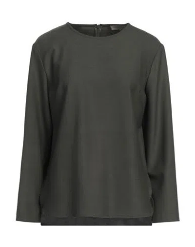 Antonelli Woman Top Military Green Size 8 Polyester, Virgin Wool, Recycled Elastane
