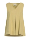 Antonelli Woman Top Mustard Size 6 Cotton, Elastane