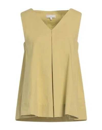Antonelli Woman Top Mustard Size 6 Cotton, Elastane