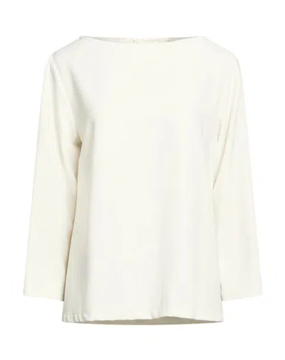 Antonelli Woman Top Off White Size 6 Polyester, Elastane