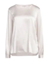Antonelli Woman Top Off White Size 6 Silk, Lycra