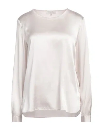 Antonelli Woman Top Off White Size 6 Silk, Lycra In Off White
