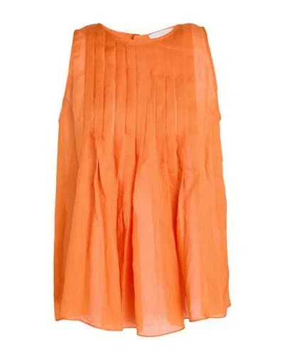 Antonelli Woman Top Orange Size 2 Ramie