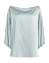 Antonelli Woman Top Sage Green Size 14 Acetate, Silk