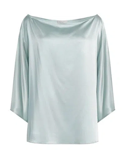 Antonelli Woman Top Sage Green Size 14 Acetate, Silk