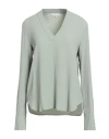 Antonelli Woman Top Sage Green Size 4 Silk, Acetate In Green