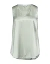 Antonelli Woman Top Sage Green Size 4 Silk, Lycra