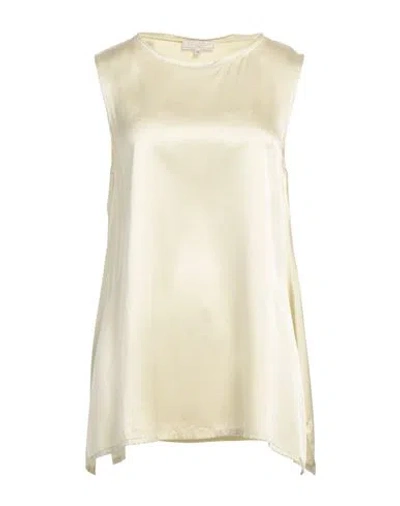 ANTONELLI ANTONELLI WOMAN TOP CREAM SIZE 6 SILK, LYCRA