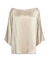 Antonelli Woman Top Sand Size 12 Acetate, Silk In Beige