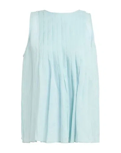 Antonelli Woman Top Sky Blue Size 8 Ramie