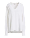 Antonelli Woman Top White Size 16 Silk, Acetate