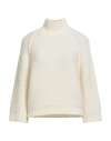 Antonelli Woman Turtleneck Ivory Size Xs Baby Alpaca Wool, Polyamide, Virgin Wool In Neutral