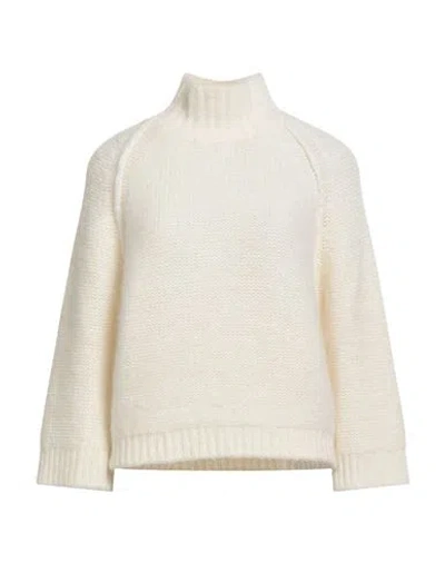Antonelli Woman Turtleneck Ivory Size Xs Baby Alpaca Wool, Polyamide, Virgin Wool In Neutral