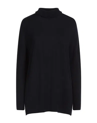 Antonelli Woman Turtleneck Midnight Blue Size S Virgin Wool, Cashmere, Silk