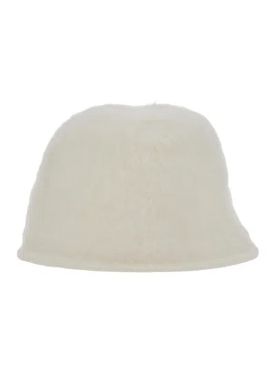 Antonelli Women's Wide-brim Wool Blend Bucket Hat In White