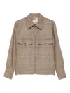 Antonelli Zip-fastening Shirt Jacket In Brown