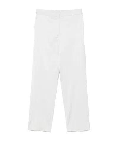 Antonelli Zipper Detail Casual Pants In White