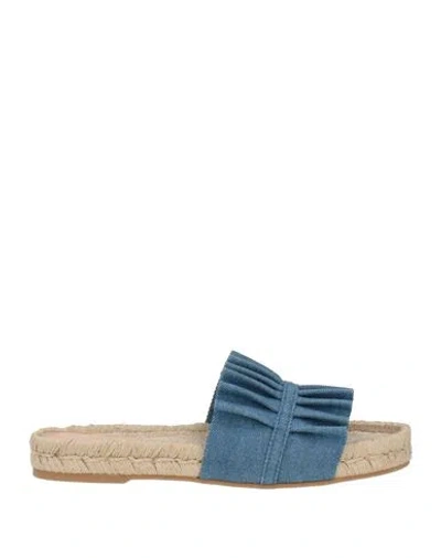 Antonia's Woman Espadrilles Blue Size 8 Textile Fibers