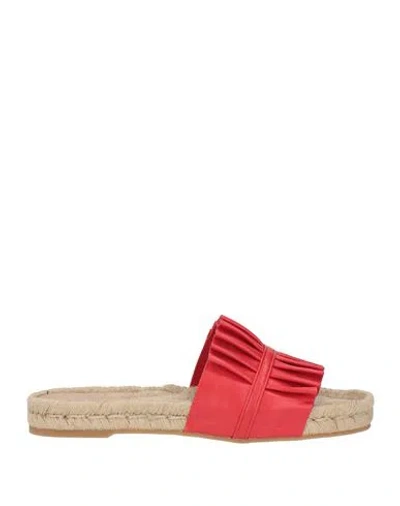 Antonia's Woman Espadrilles Red Size 6 Cowhide