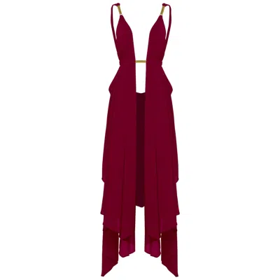 Antoninias Women's Clementine Beach Cover-up In Burgundy Red