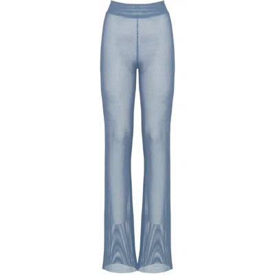 Antoninias Women's Nety High Waisted Mesh Beach Pants In Blue