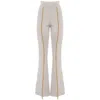Antoninias Women's Neutrals Zipnisa Elegant High Waisted Pants With Golden Zip In Beige In Beige/yellow