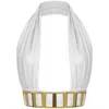 Antoninias Women's Petisa Halter Neck Bikini Top With Golden Details In White In White