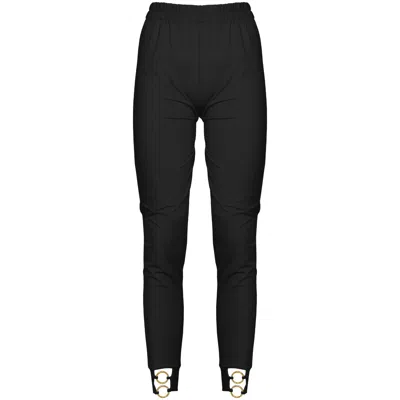 Antoninias Women's Sistine Elegant Pants With Golden Ring Details In Black