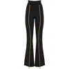 Antoninias Women's Zipnisa Elegant High Waisted Pants With Golden Zip In Black In Black