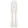 Antoninias Women's Zipnisa Elegant High Waisted Pants With Golden Zip In White In White