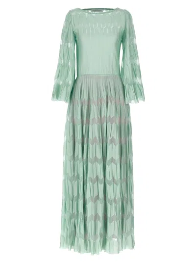 Antonino Valenti Bicolor Viscose Long Women's Dress