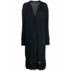 Antonino Valenti Chunky-knit Frayed-edge Cardi-coat