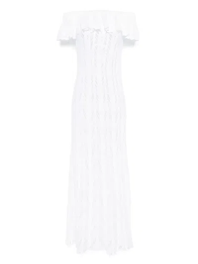 Antonino Valenti Cotton Short Sleeve Dress In White