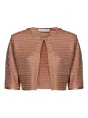 Antonino Valenti Linda Carrara Cropped Cardigan In Nude & Neutrals