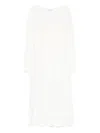 Antonino Valenti Eyelet Pleated Midi Dress In White