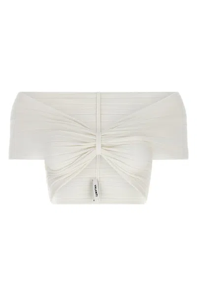 Antonino Valenti Ilenia Off-the-shoulder Ribbed Top In White