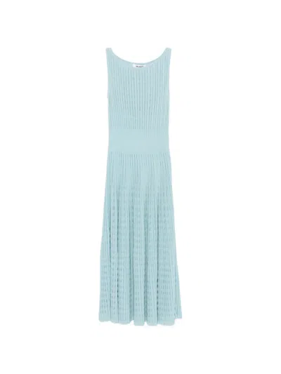 Antonino Valenti Isabela Ribbed-knit Sleeveless Midi Dress In Blue