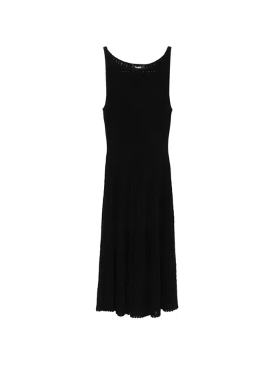 Antonino Valenti Isabela Ribbed-knit Sleeveless Midi Dress In Black
