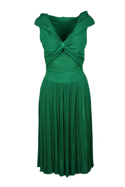 Antonino Valenti Knit Dress Viscose Elastane - Green