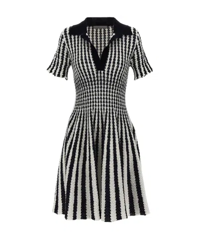 ANTONINO VALENTI LAPEL SHORT-SLEEVED DRESS