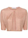 Antonino Valenti Linda Carrara Cropped Cardigan In Pink