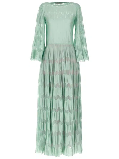 Antonino Valenti Light Green Mariko Mori Long Dress