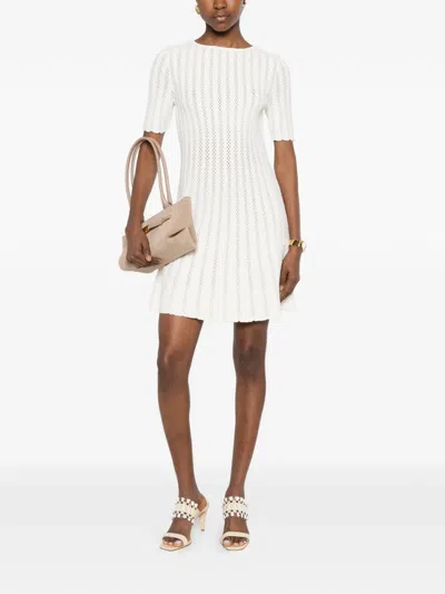 Antonino Valenti Mimosa Short-sleeve Mini Dress In Neutral