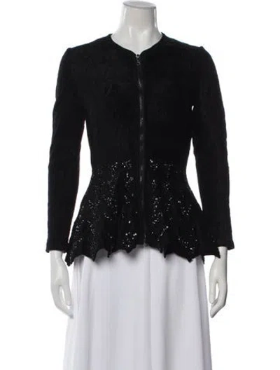 Pre-owned Antonino Valenti Patterned Crew Neck Sweater In Black