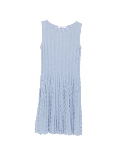 Antonino Valenti Textured Sleeveless Mini Dress In Blue