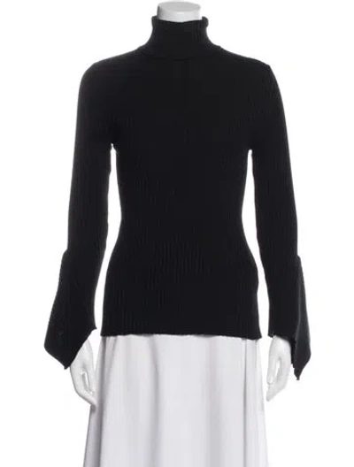 Pre-owned Antonino Valenti Virgin Wool Turtleneck Top In Blue